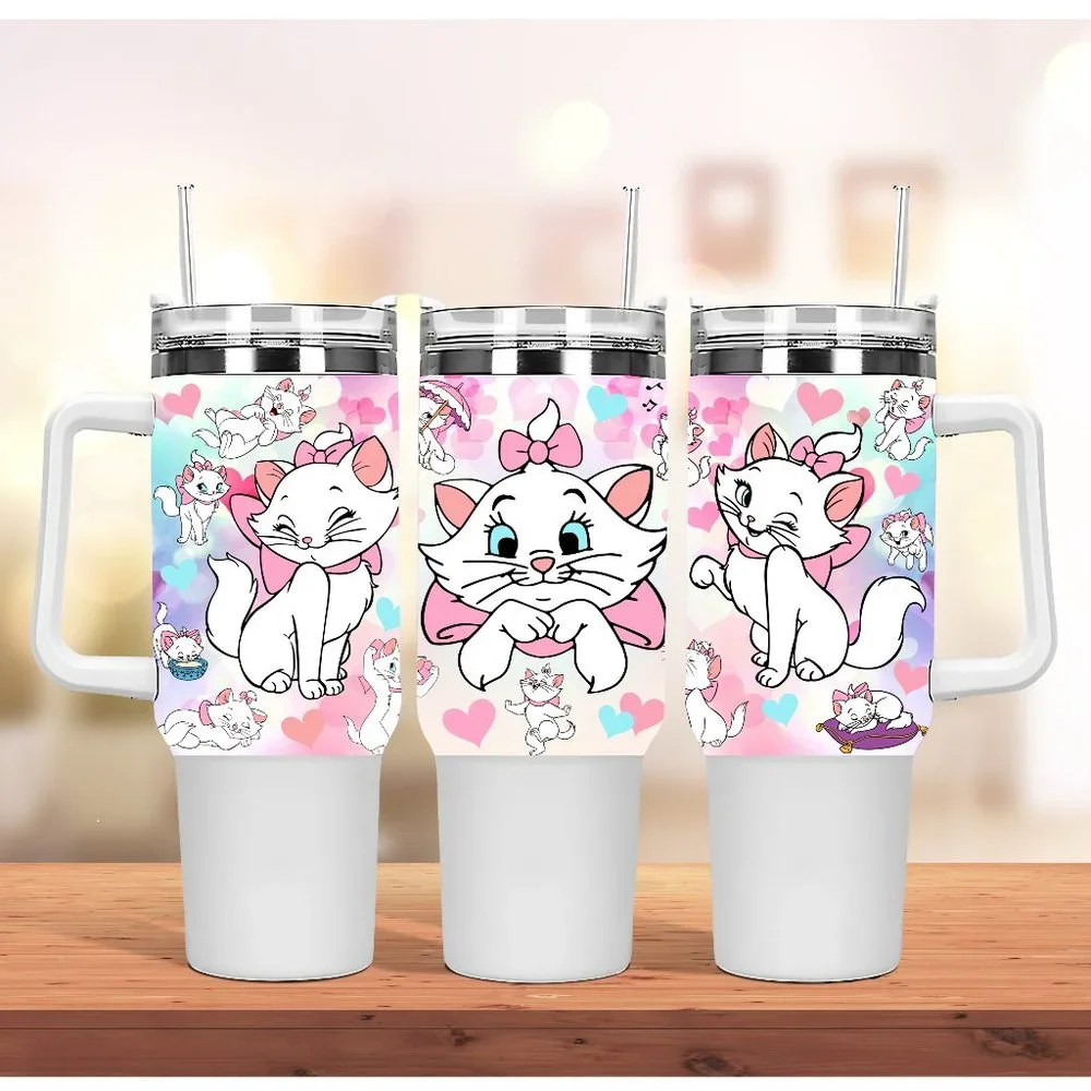 COPY - Disney Starbucks The Aristocats Marie 40 oz Tumbler/Water bottle/Mug wit…